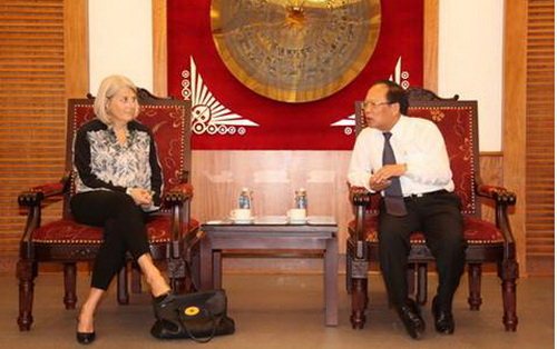 Bộ trưởng Bộ VHTTDL Hoàng Tuấn Anh tiếp Đại sứ Đan Mạch tại Việt Nam Charlotte Laursen